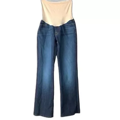 7 For All Mankind Jeans Women Size 31 Blue Straight Maternity  • $28