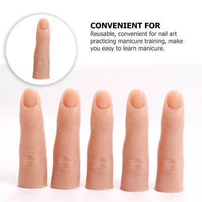 Nail Art Finger Model Practice Manicure Fingers Silicone Nail Art Finger • $6.75