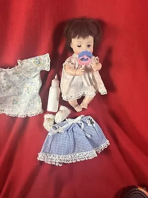 Sweet Tears Baby Doll W/ Extras Pacifier Bottle Vintage 1965 Madame Alexander 8” • $45