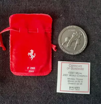 2001 Michael Schumacher World Cup Enzo Ferrari Titanium Coin Of An F2001 • £215.81