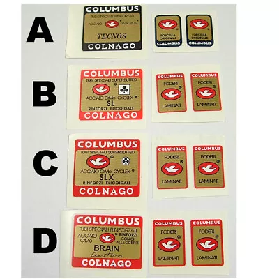 Colnago Columbus Frame Tubing Decals Per Sale Vintage Retro Cycling B  • $10