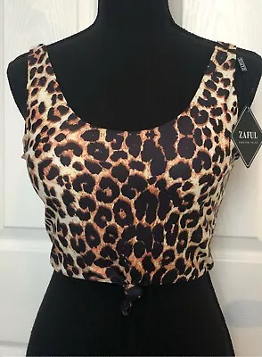 Zaful Leopard Swim Top Size 6 • $10