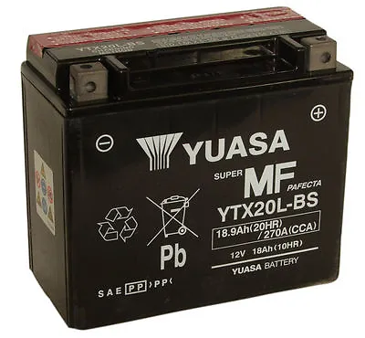 Yuasa YTX20L-BS / YTX20L 12V Maintenance Free Battery | YTX20L(WC) • £194.24
