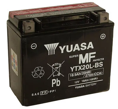 YUASA YTX20LBS Motorbike Motorcycle Battery HARLEY DAVIDSON 1450cc FXD YTX20L-BS • £194.24