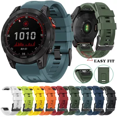 For Garmin Fenix 7 7X 6/6X Pro 5/5X Quick Fit Silicone Band Replacement Strap • $9.89