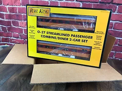 MTH RAIL KING O GAUGE 2-Car O-27 STREAMLINED Diner Set 30-6091 MILWAUKEE ROAD • $89.40