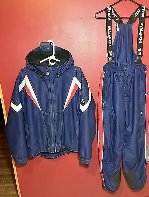 Vtg Avalanche Ski Suit Men’s Size M Jacket & Bibs Thinsulate Hydroflex 5000 • $60