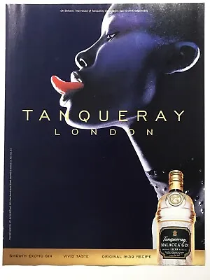 Tanqueray Gin Print Ad Female Model W/backlit Tongue 2000 8x10-1/2” MAX59 • £22.68