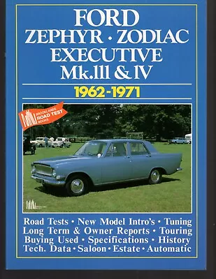 Ford Zephyr Zodiac Executive Mk III & IV 1962-1971 By Brooklands Books • $55