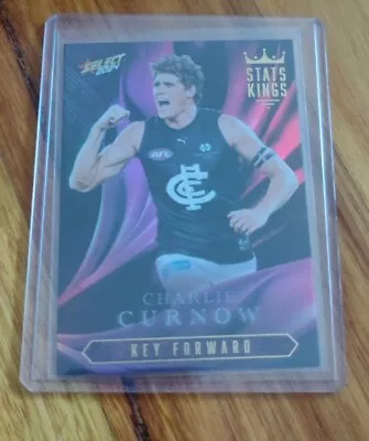 2024 AFL Select Footy Stars Stats Kings Carlton Charlie Curnow SK13 Trading Card • $3