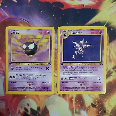$1.99 • Buy Pokémon TCG Haunter Fossil 21 Regular 1st Edition Rare & 1st Ed Gastly 