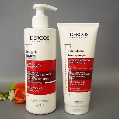 Red - Vichy Dercos Stimulating Shampoo & Energizing Conditioner 400ml / 200ml • $64.99