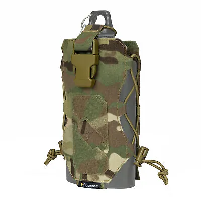 IDOGEAR Tactical Water Bottle Pouch Radio Pouch MOLLE Kettle Carrier Holder 500D • $18.13