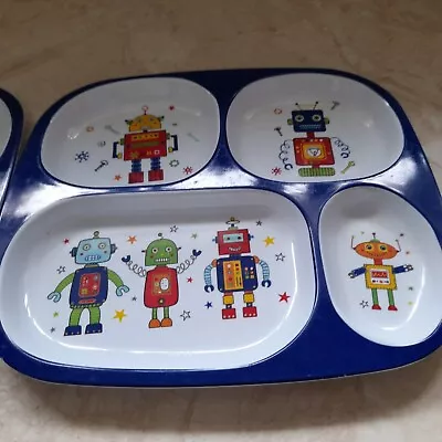 2 X Children's Compartmented Melamine Plates • £2