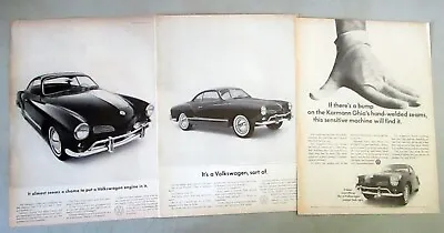 1962 - 1967 Volkswagen Karmann Ghia / Lot Of 3 Different Original Ads • $16.47