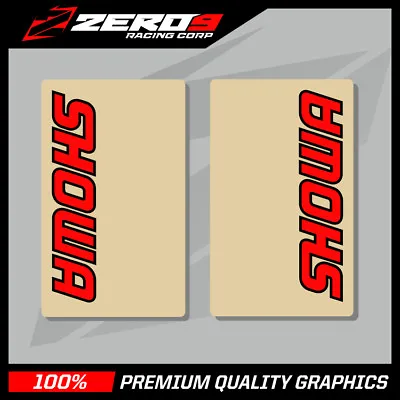 Showa Upper Fork Decals Motocross Graphics Mx Graphics Enduro Clear Red • £11.89
