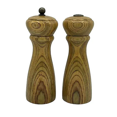 Mr. Dudley Wood Rainbow Salt Shaker & Pepper Grinder Set Mid Century Modern MCM • $19.95