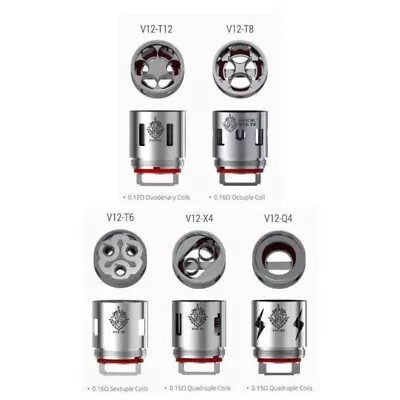  SMOK TFV12 Cloud Beast King Tank Coils - X4 Q4 T6 T8 T12 • £9.75