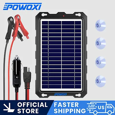 POWOXI 7.5w Solar Battery Trickle Charger Maintainer 12v Solar Panel Kit For Car • $49.49