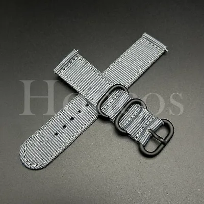 18 20 22 MM Gray Nylon Canvas Watch Band Strap Quick Release Fits For Timex USA • $12.99
