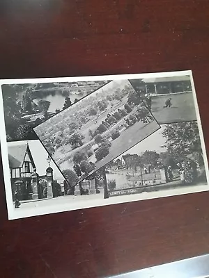 Old Postcard Longton Park Multiview RP (W.J.B.BLAKE) • £12
