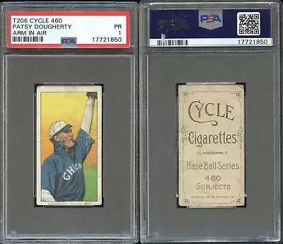 T206 Patsy Dougherty Arm In Air ~~ PSA 1  ~~ Cycle 460 **rare Back** • $259.99