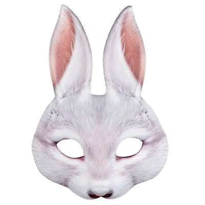 Adults Kids Easter Bugs White Rabbit Wonderland Bunny Fancy Dress Peter Eye Mask • £6.93