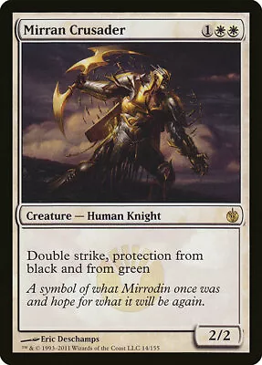 1x Mirran Crusader - NM English MTG - Mirrodin Beseiged • $2.20