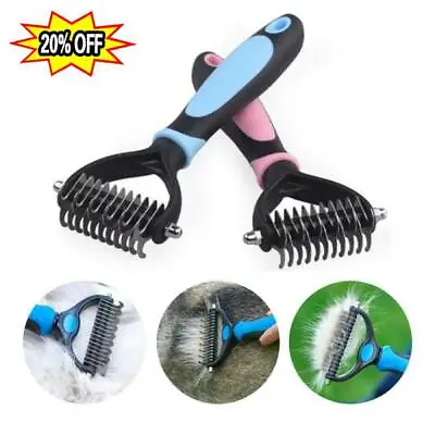 £6.04 • Buy Pet Dogs Cat Grooming Comb Brush Undercoat Rake Deshedding Trimmer Tool