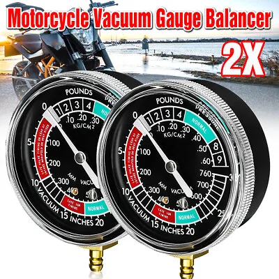 Motorcycle Fuel Vacuum Carburetor Synchronizer Gauge Carb Sync Tool  2 Cylinder  • $18.04