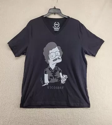 Escobart T-shirt XXL Black And Gray Bart Simspson Pablo Escobar Teepublic NWOT • $10.79