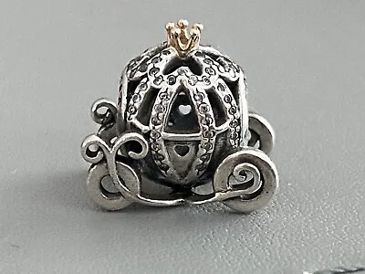 Pandora DISNEY 14K Gold & Silver Cinderella Pumpkin Carriage S925 ALE ✨ • £32