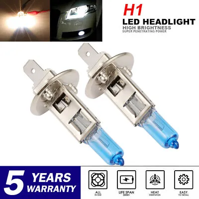 2* H1 Xenon Super White HID High Low Beam Headlight Fog Light Bulbs 110W 6000K • $6.89