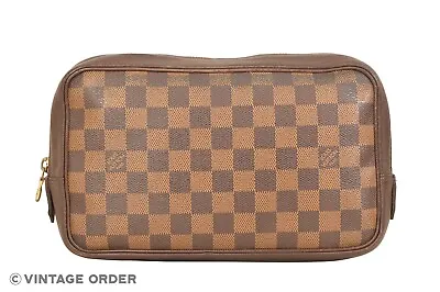 Louis Vuitton Damier Ebene Trousse Toilette 25 Cosmetic Bag N47624 - YH00041 • £205.09