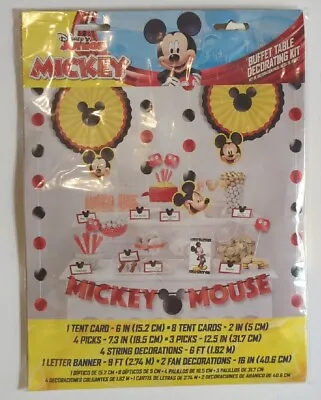MICKEY MOUSE Forever BUFFET TABLE DECORATING KIT (23pc) ~ Party Supplies Banner • $9.75