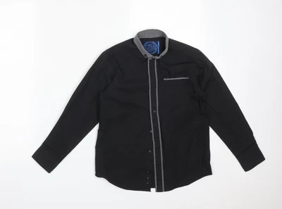 £5 • Buy Blue Zoo Boys Black  Polyester Basic Button-Up Size 9 Years Collared   