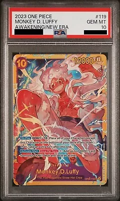 Monkey D. Luffy OP05-119 SEC PSA 10 Awakening Of New Era - One Piece English • $39.99