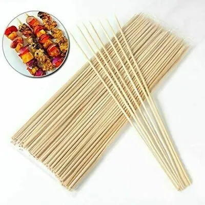 £2.99 • Buy 150pc 25cm Bamboo Skewers Wooden Sticks BBQ Kebab Fruit Long Barbecue Sticks
