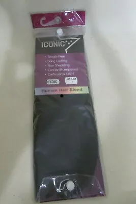 My Hair ICONIC Human Hair Blend ~ Black 1 ~10  Long  New • $5.50