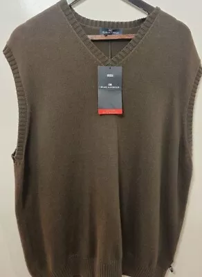 BNWT M&S Mens Cotton Blend Brown Sleeveless Jumper Size XL - CG T21 • £7.99
