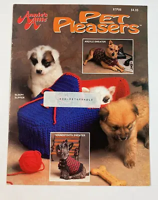 Vintage Annie's Attic Crochet Pet Pleasers 87P86 Crochet Pattern Booklet Dog • $7