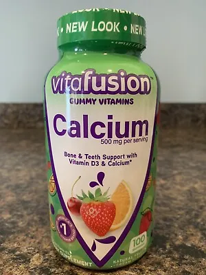 VitaFusion CALCIUM 500mg W/ Vit D3 100 Gummies SEALED EXP 07/2025 • $7.95