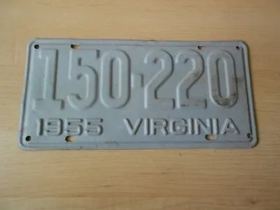 $19.99 • Buy 1955 VA Virginia 150-220 License Plate In Primer Original Used 