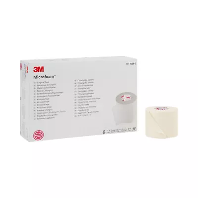 3M Microfoam Tape Foam Medical Tape 2 Inch X 5-1/2 Yards 1528-2  - Box Of 6 • $52.95