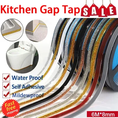 £4.55 • Buy Kitchen Bathroom Self-Adhesive Caulk Strip Sealant Tape Toilet Wall Sealing Trim