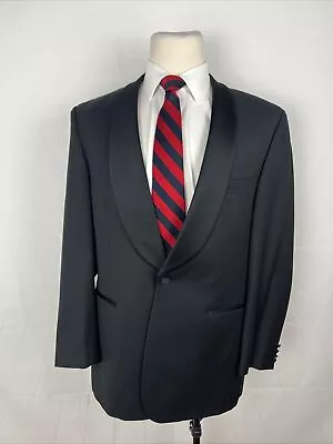 SUPER 100S Hugo Boss Men's Black Solid Wool Tuxedo Blazer 42R $1895 • $600.12