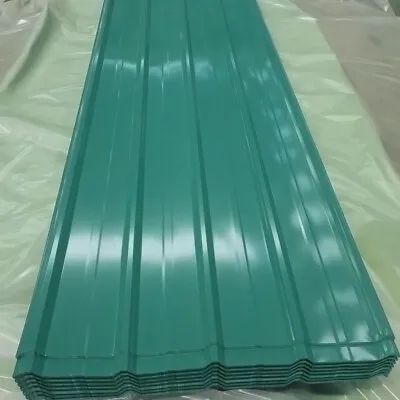 12 Piece Corrugated Roof Sheets Galvanized Steel 7m² Roofing Cladding Wall Tiles • £72.95