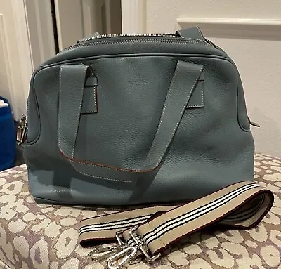 Vintage Genuine BURBERRY Blue Pebble Leather Hobo Shoulder Bag. Never Worn • $279