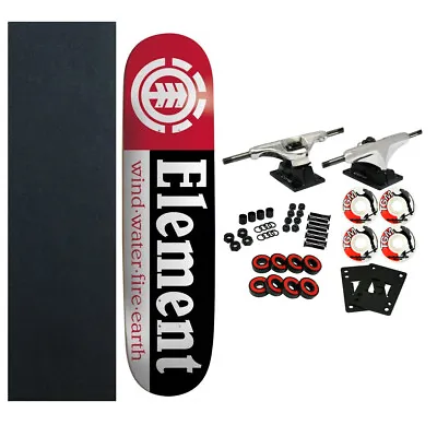 $79.95 • Buy ELEMENT Skateboards SECTION Complete SKATEBOARD Black Raw Trucks 52mm Wheels