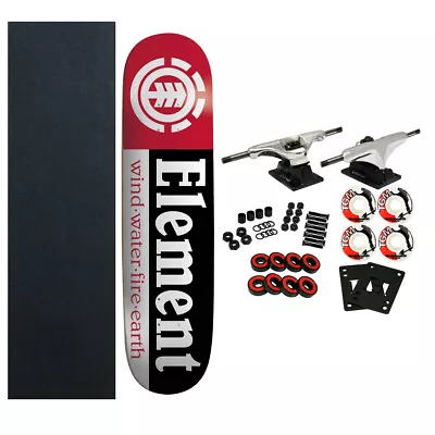 $79.95 • Buy ELEMENT Skateboards SECTION Complete SKATEBOARD Black Raw Trucks 52mm Wheels
